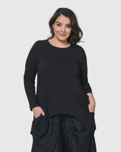 Women Alembika Plus<Urban Maestro Top, Black