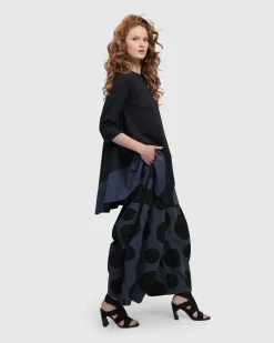 Women Alembika Plus<Urban Marvels Trapeze Top, Navy