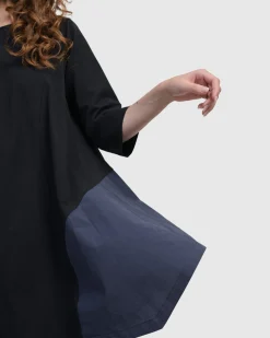 Women Alembika Plus<Urban Marvels Trapeze Top, Navy