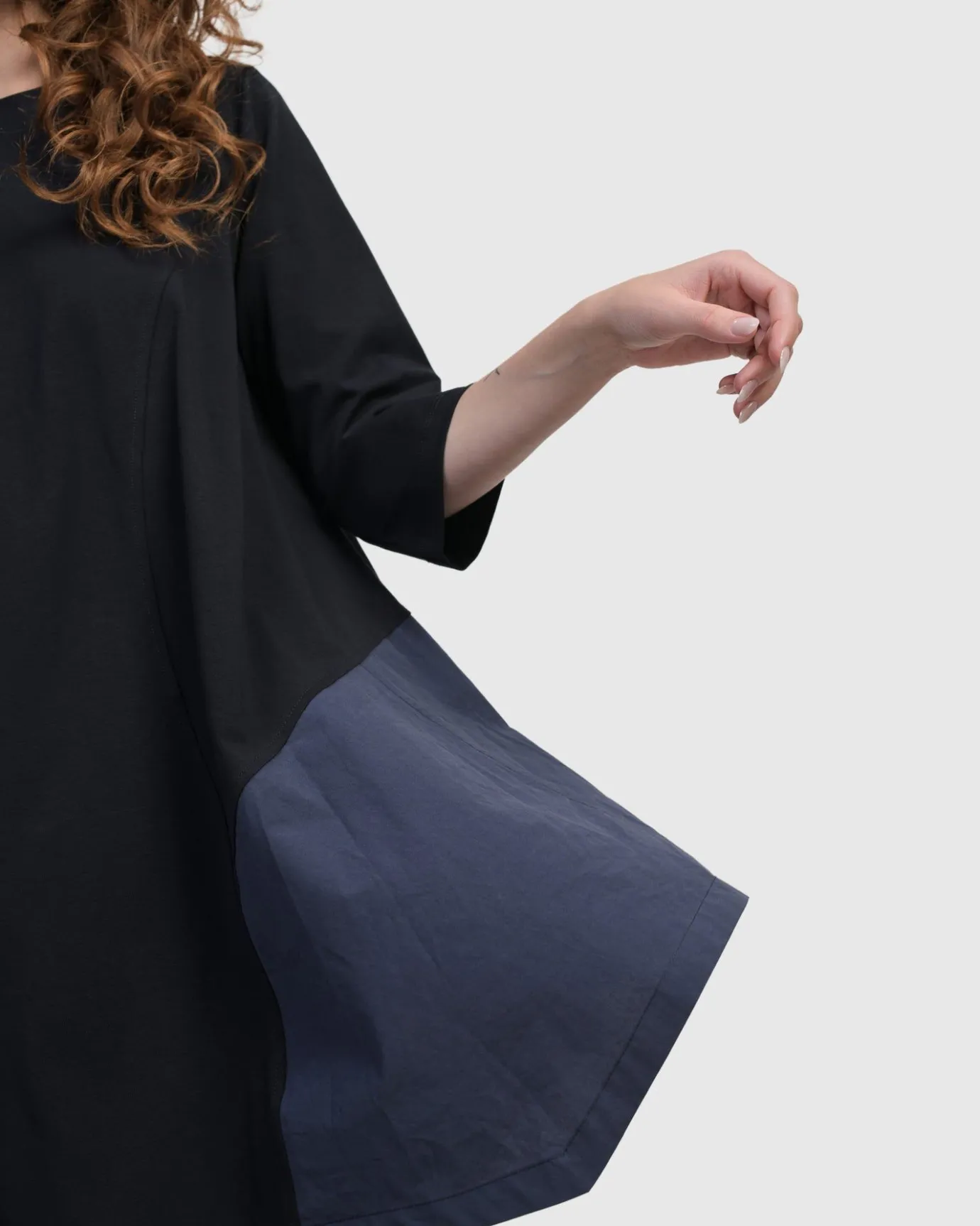 Women Alembika Plus<Urban Marvels Trapeze Top, Navy