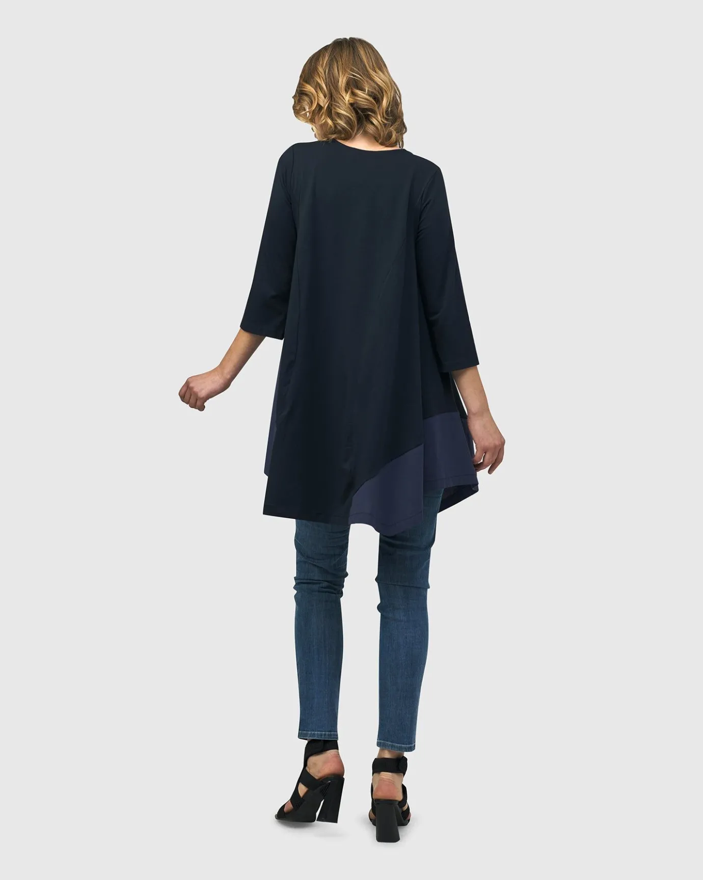 Women Alembika Plus<Urban Marvels Trapeze Top, Navy