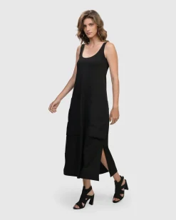 Women Alembika Plus<Urban Maxi Tank Dress, Black