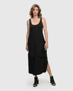Women Alembika Plus<Urban Maxi Tank Dress, Black