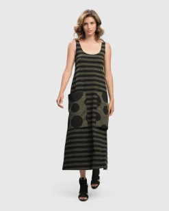 Women Alembika Dresses<Urban Maxi Tank Dress, Khaki
