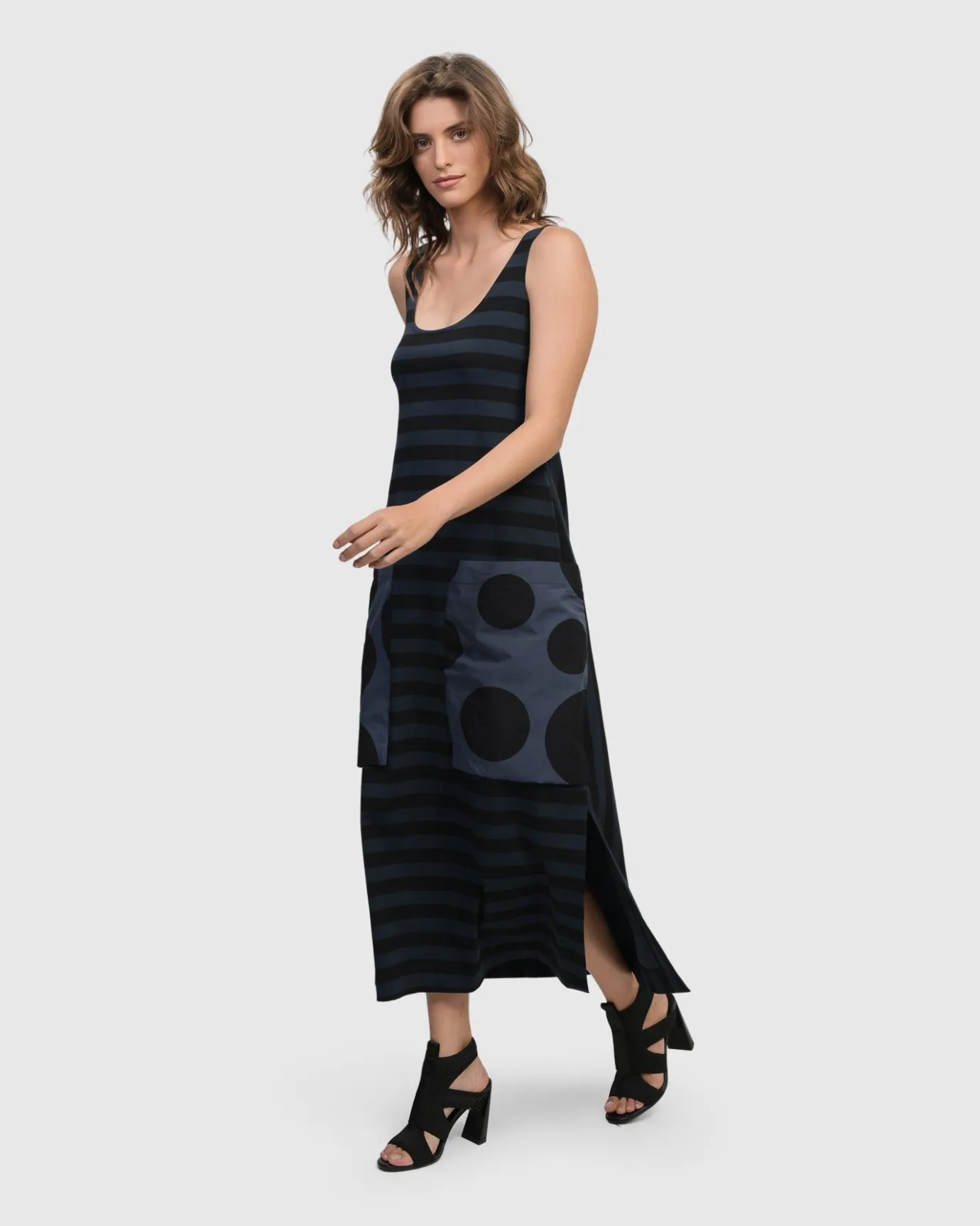 Women Alembika Dresses<Urban Maxi Tank Dress, Navy