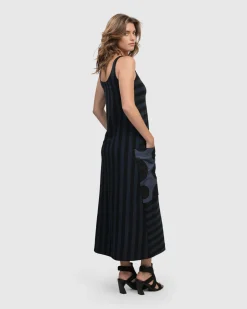 Women Alembika Dresses<Urban Maxi Tank Dress, Navy