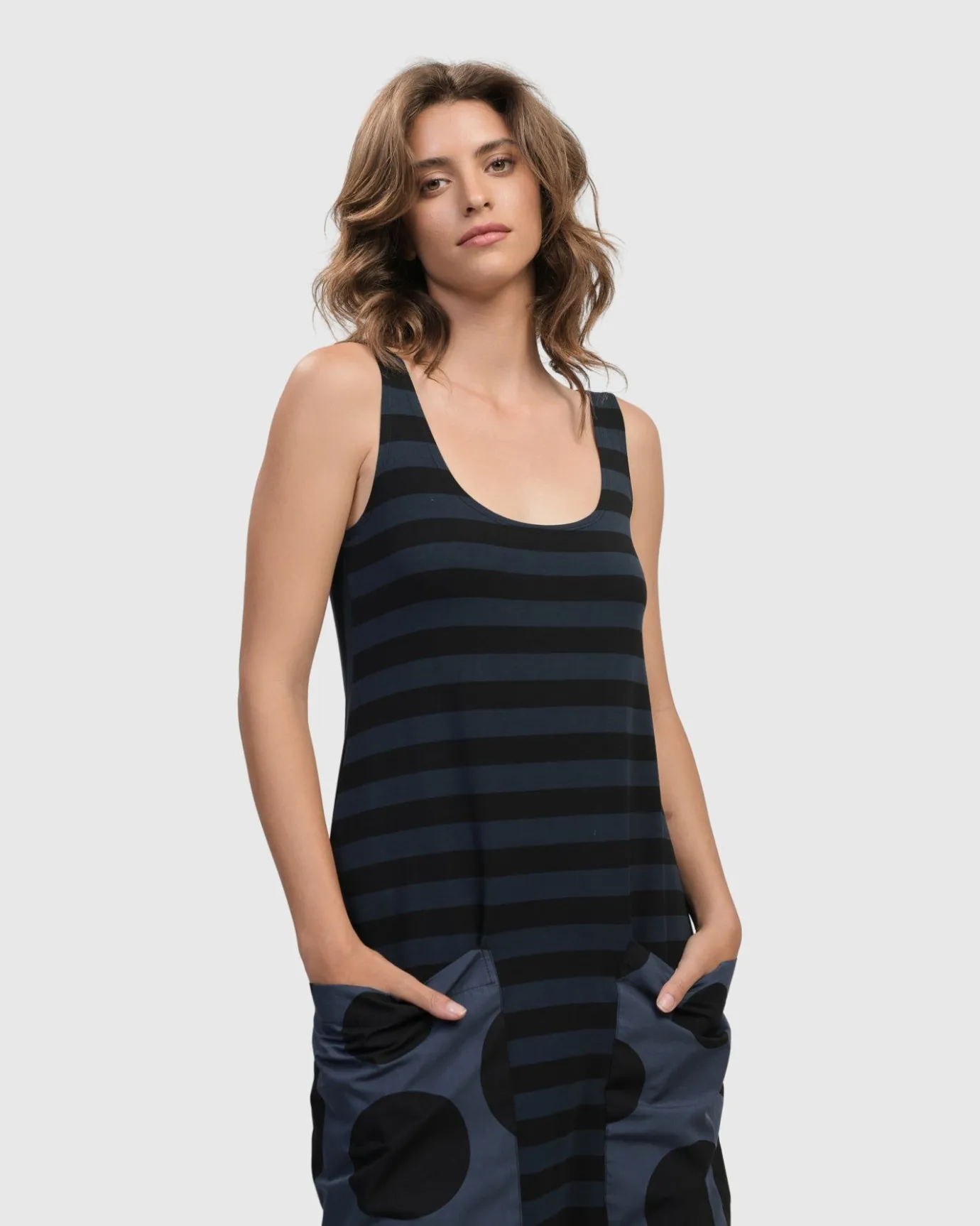 Women Alembika Dresses<Urban Maxi Tank Dress, Navy