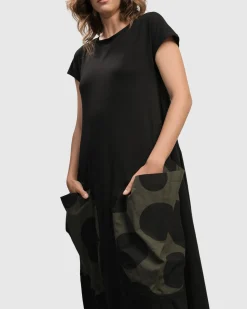 Women Alembika Plus<Urban Melody Midi Dress, Khaki