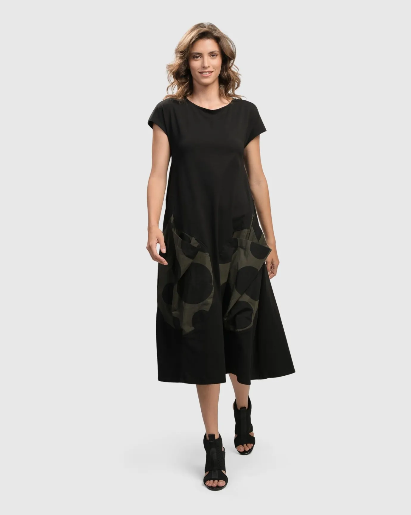 Women Alembika Plus<Urban Melody Midi Dress, Khaki