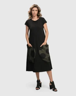 Women Alembika Plus<Urban Melody Midi Dress, Khaki