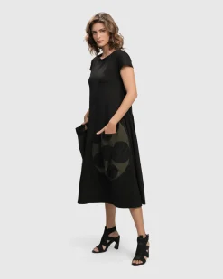 Women Alembika Plus<Urban Melody Midi Dress, Khaki