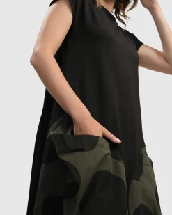 Women Alembika Plus<Urban Melody Midi Dress, Khaki