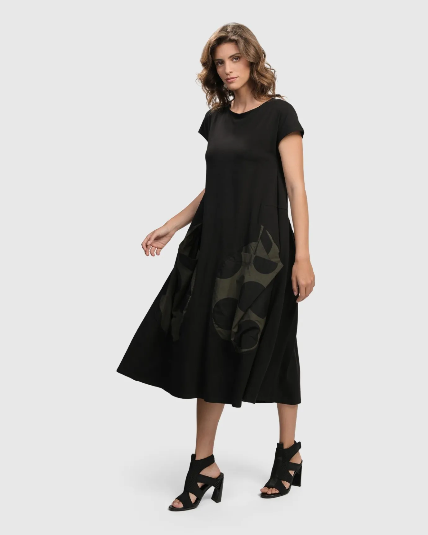 Women Alembika Plus<Urban Melody Midi Dress, Khaki