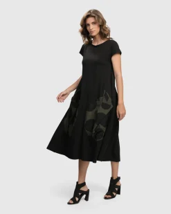 Women Alembika Dresses<Urban Melody Midi Dress, Khaki