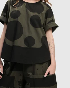 Women Alembika Tops & Tunics<Urban Miyazaki Dots Tee, Khaki