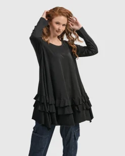 Women Alembika Plus<Urban Options Top, Black
