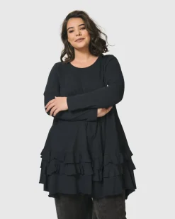 Women Alembika Plus<Urban Options Top, Black