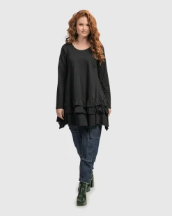 Women Alembika Plus<Urban Options Top, Black