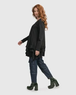 Women Alembika Tops & Tunics<Urban Options Top, Black