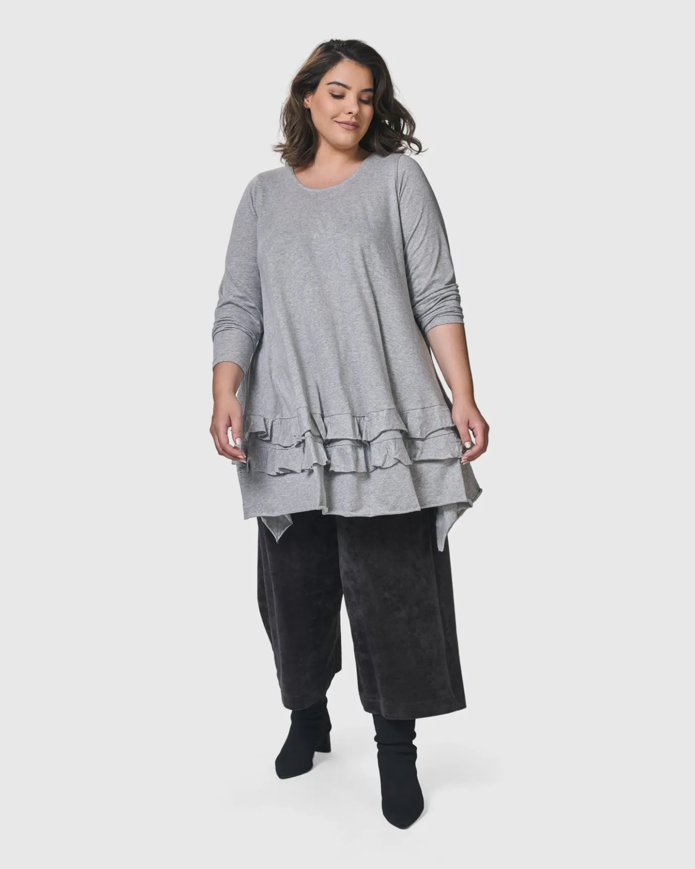 Women Alembika Plus<Urban Options Top, Gray