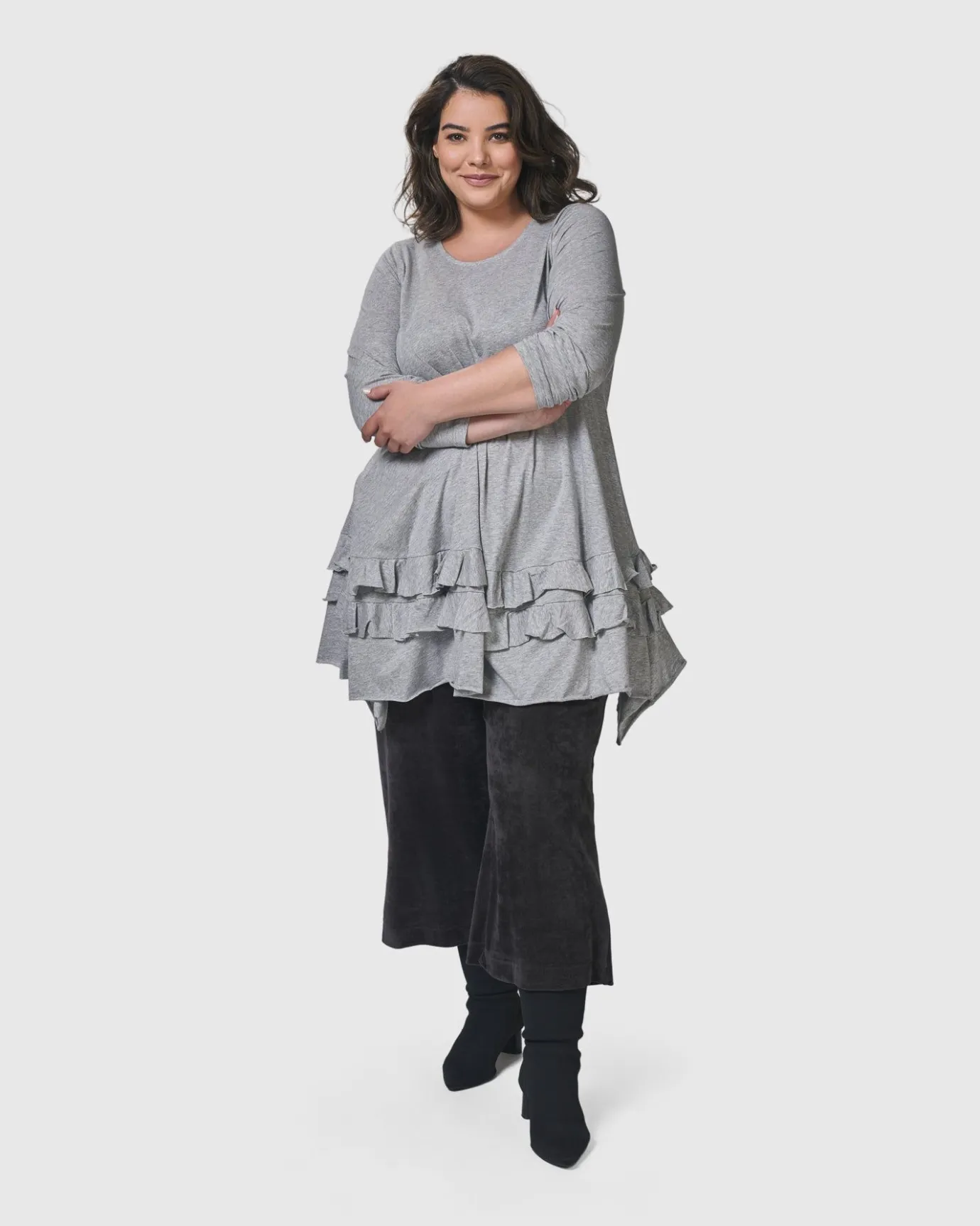 Women Alembika Plus<Urban Options Top, Gray