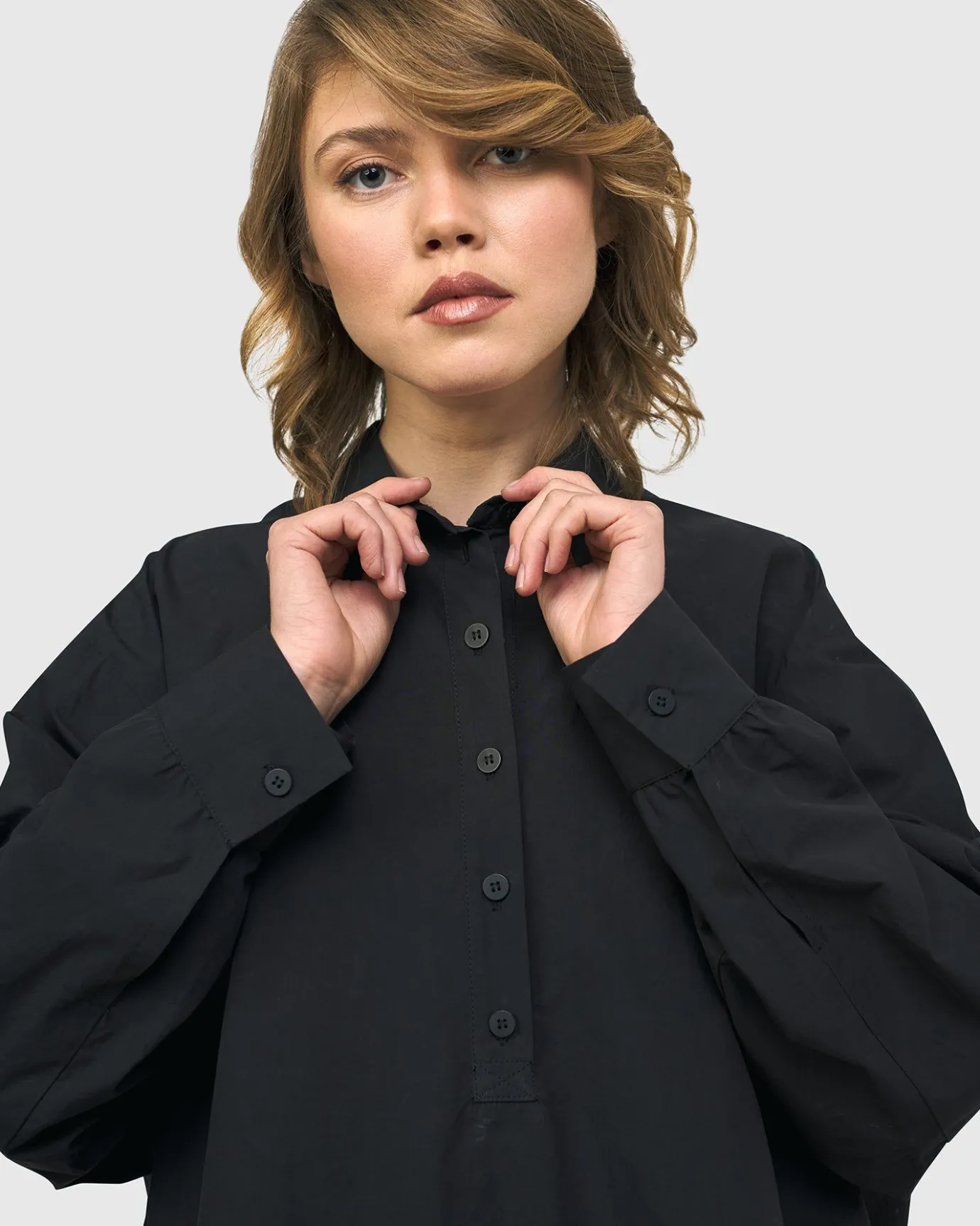 Women Alembika Plus<Urban Oversized Trapeze Shirt, Black