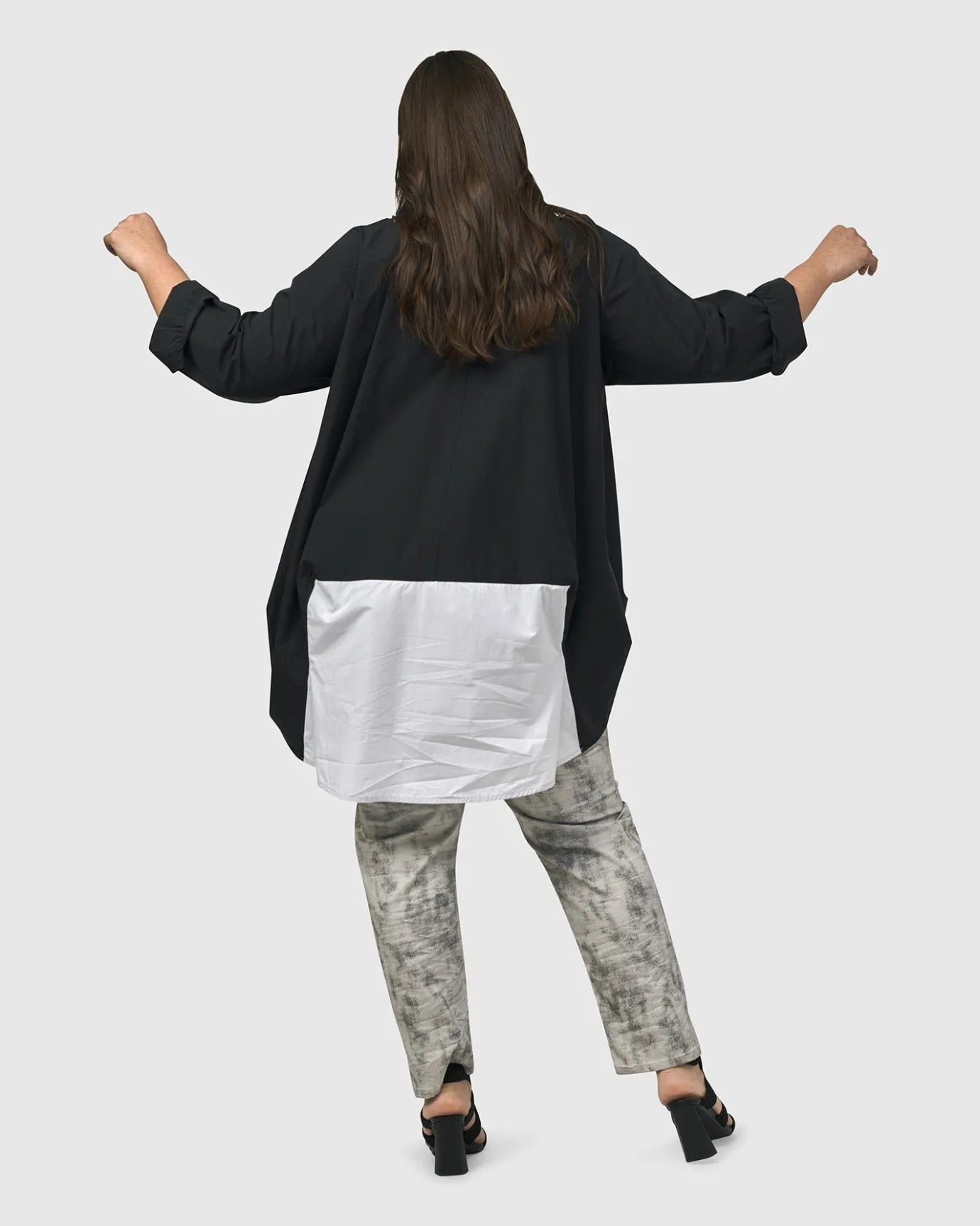 Women Alembika Plus<Urban Oversized Trapeze Shirt, Black