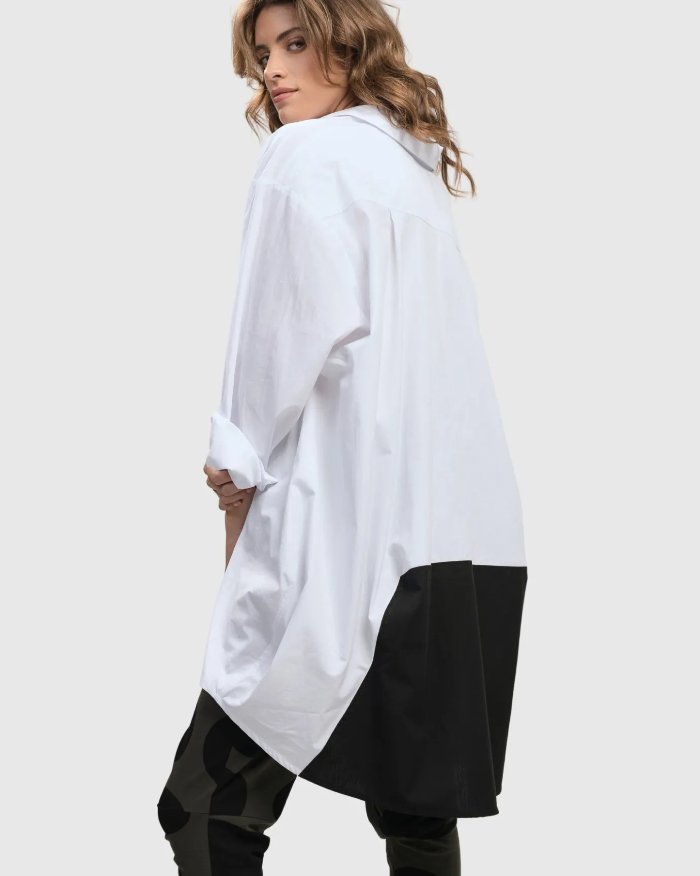 Women Alembika Tops & Tunics<Urban Oversized Trapeze Shirt, White