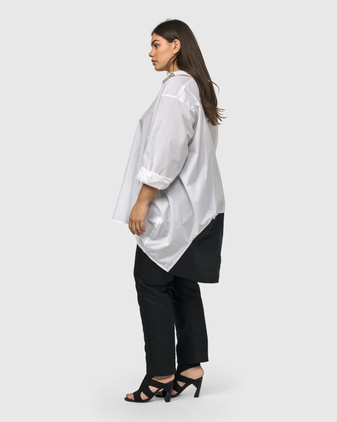Women Alembika Tops & Tunics<Urban Oversized Trapeze Shirt, White