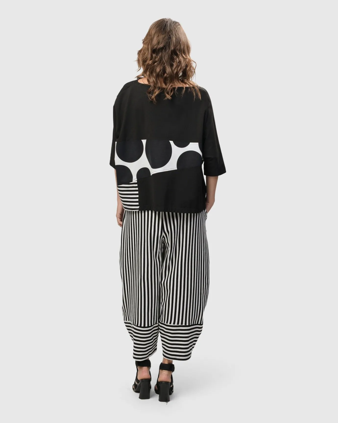 Women Alembika Plus<Urban Rockefeller Dots Boxy Tee, Mono
