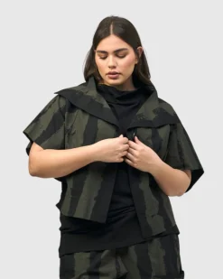 Women Alembika Plus<Urban Sakura Cape Jacket, Khaki