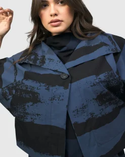 Women Alembika Plus<Urban Samba Cape Jacket, Navy