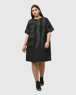 Women Alembika Dresses<Urban Sapporo Shift Dress, Khaki