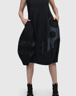 Women Alembika Plus<Urban Sleeveless Cocoon Dress, Navy