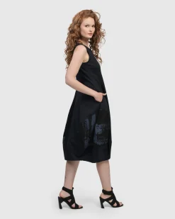 Women Alembika Dresses<Urban Sleeveless Cocoon Dress, Navy