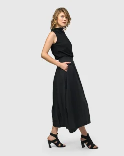 Women Alembika Tops & Tunics<Urban Sleeveless Mockneck Top, Black