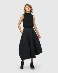 Women Alembika Tops & Tunics<Urban Sleeveless Mockneck Top, Black