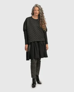 Women Alembika Tops & Tunics<Urban Soft Punk Top, Black
