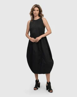 Women Alembika Dresses<Urban Soho Sleeveless Cocoon Dress, Black