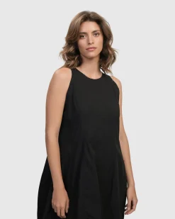 Women Alembika Dresses<Urban Soho Sleeveless Cocoon Dress, Black