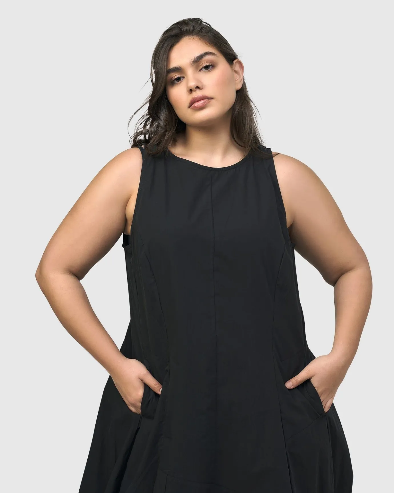 Women Alembika Dresses<Urban Soho Sleeveless Cocoon Dress, Black