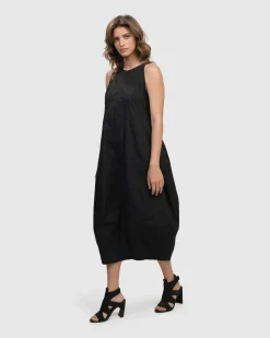 Women Alembika Dresses<Urban Soho Sleeveless Cocoon Dress, Black
