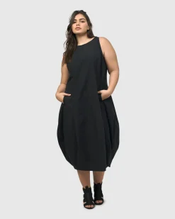 Women Alembika Plus<Urban Soho Sleeveless Cocoon Dress, Black