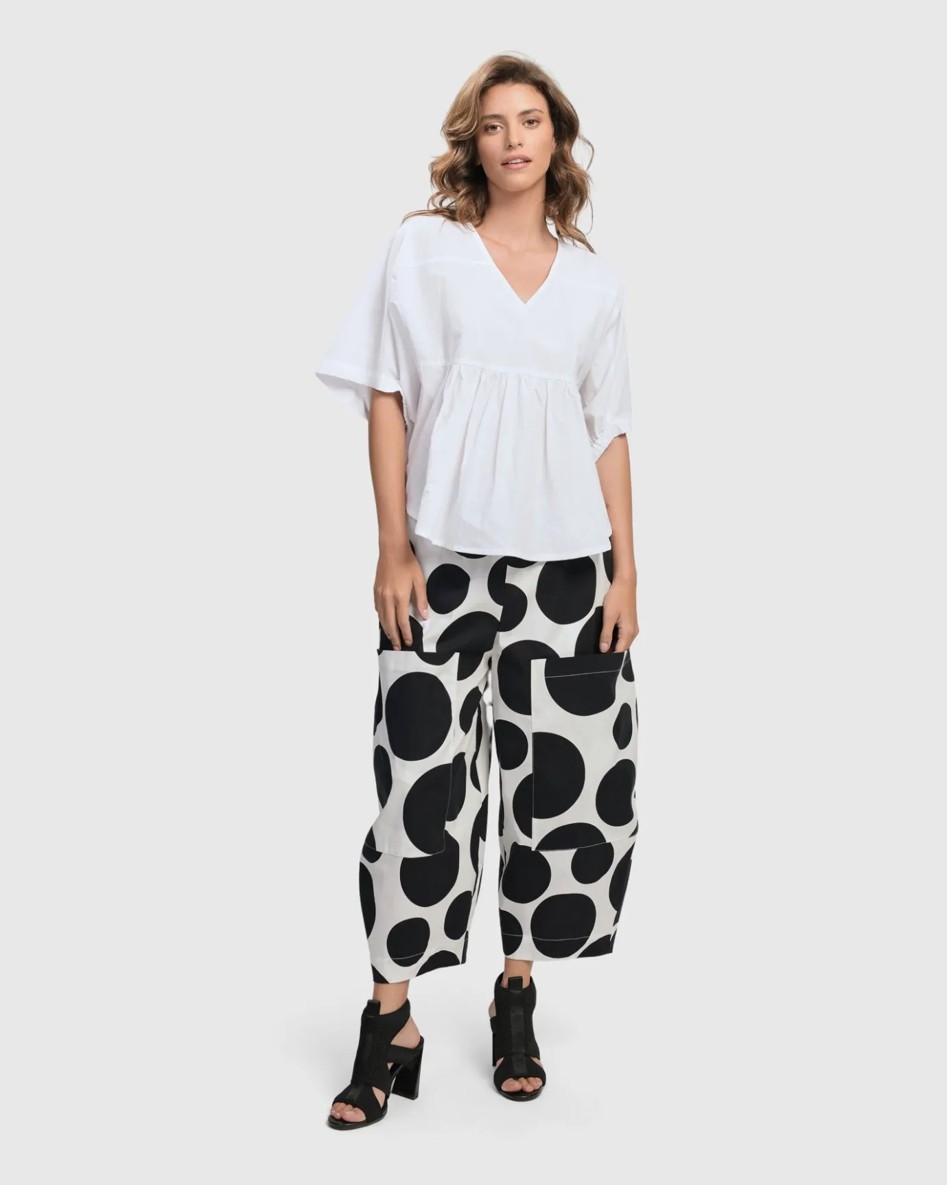 Women Alembika Plus<Urban Sophisticate Butterfly Blouse, White