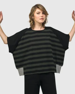 Women Alembika Plus<Urban Splice Boxy Tee, Stripes