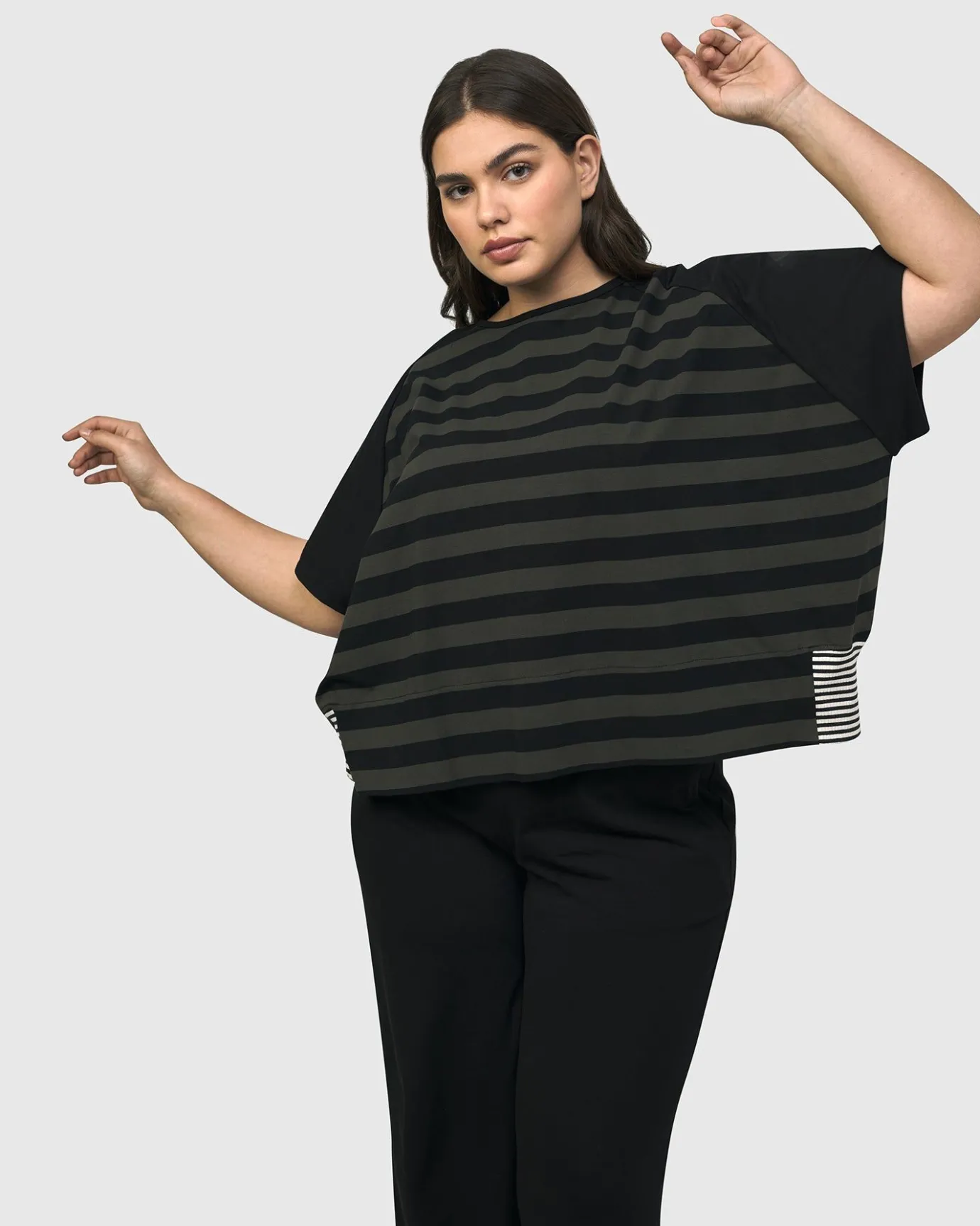 Women Alembika Plus<Urban Splice Boxy Tee, Stripes