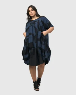 Women Alembika Plus<Urban Streets Muumuu Dress, Navy