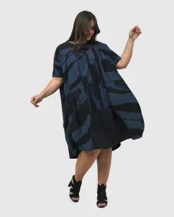 Women Alembika Plus<Urban Streets Muumuu Dress, Navy