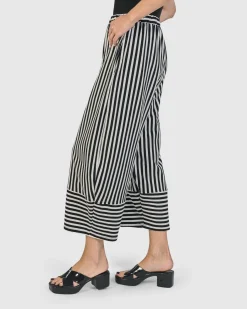Women Alembika Plus<Urban Stripes Lantern Pants, Black