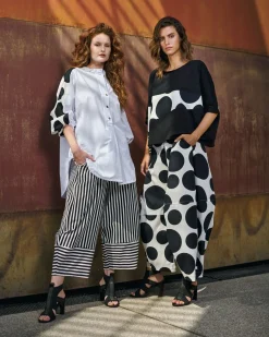 Women Alembika Plus<Urban Stripes Lantern Pants, Black